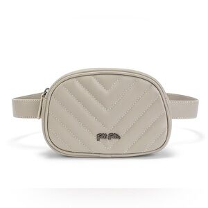 Folli Follie Grey Quilted Belt Bag NWOT